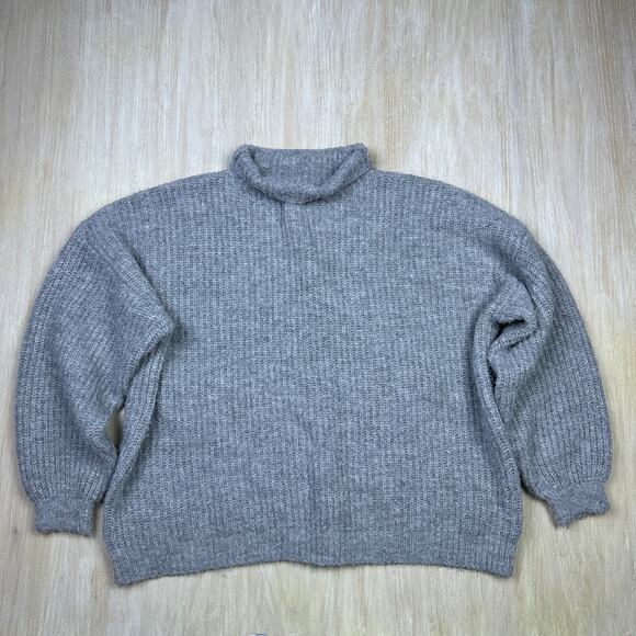 ASOS Design Gray High Neck Knit Cozy Oversized Casual Pullover Sweater 12 - Picture 1 of 16